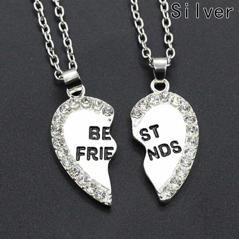2 Pairs Best Friend Necklace - Both BF