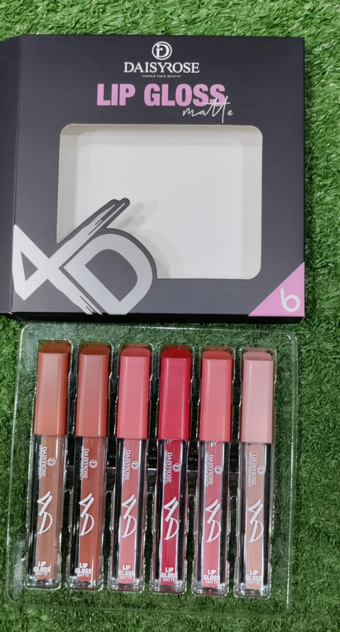 6 Pcs Matte 4D Lipgloss | lip gloss for Girls &amp; women