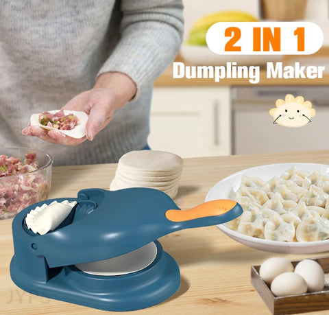(NW000200) 2 in 1 Dumpling Wrapper Tool Food Grade Manual Dumpling Maker Mold -  (Random color) with box