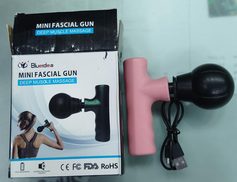 Black Mini Fascial Gun Deep Muscle Massager Mini Head and Face Massager Portable Suitable For Gym