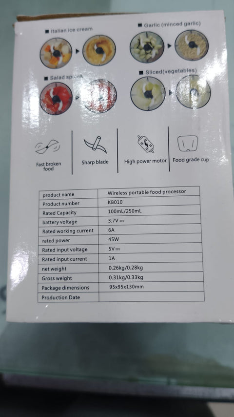 (250ml)  Single Bowl Electric Mini Grinder Food Chopper