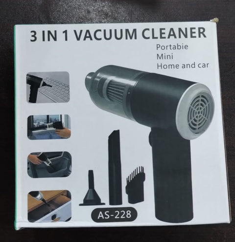3 In 1 Portable Vacuum Cleaner Wireless Hand-held Cleaning For Car Home (pc As-228)
