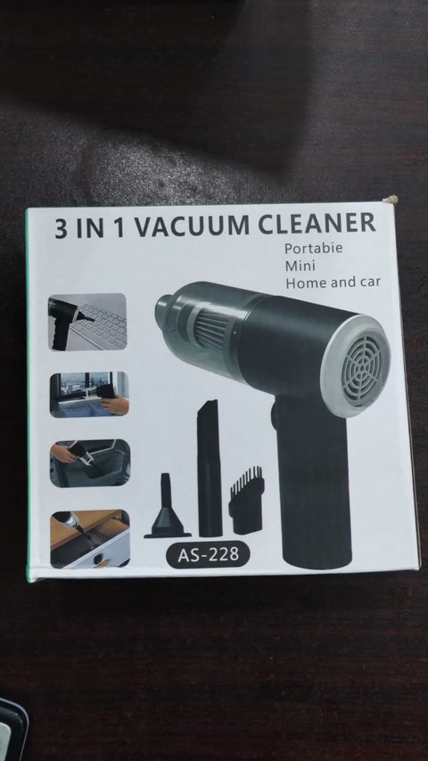 3 In 1 Portable Vacuum Cleaner Wireless Hand-held Cleaning For Car Home (pc As-228)