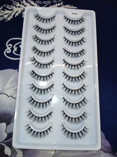 (10 PACK) eyelashes kk42
