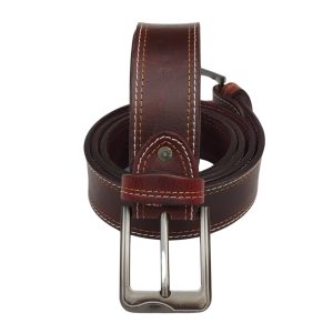 (Big Size) - Men Buffalo pull-up leather | Waist Belt for boys &amp; Mens (Maroon)