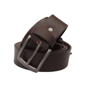 (Big Size) - Men Buffalo plain leather belt | Waist Belt for boys &amp; Mens (Dark Brown)