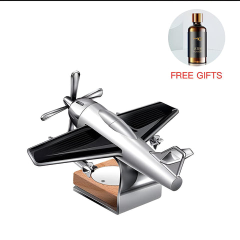 CaDecoration Plan Solar powered aeroplane car air freshener - Car Dashboard Solar Decoration Plane -Aircraft Model