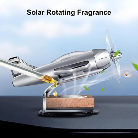 CaDecoration Plan Solar powered aeroplane car air freshener - Car Dashboard Solar Decoration Plane -Aircraft Model