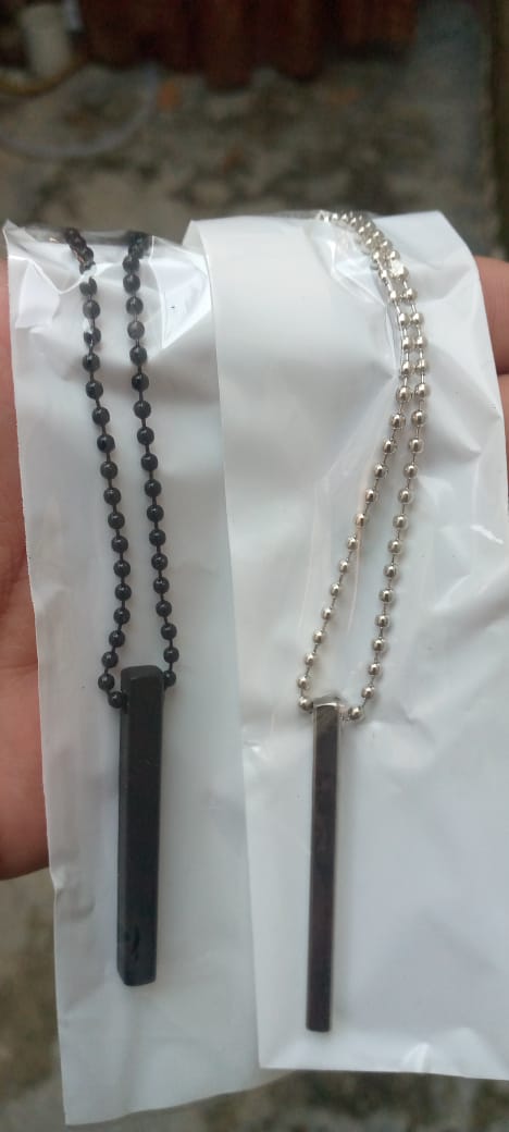 Boys Bar Necklace Pack Of 2  Materials Stainless Steel