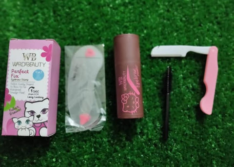 3 in 1 Eye brow Deal eyebrow stamp, Eye brow pencil, eyebrow razor tinkle