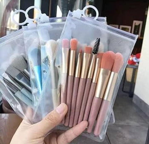 8 Pieces Cute Mini Brushes Pack  (random color)