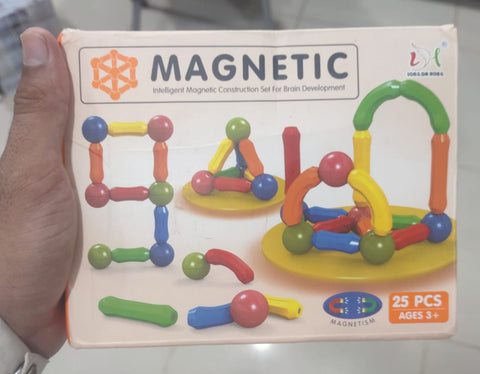 25 pcs Magnetic Blocks Toy for Kids | Magnetic bar blocks  Educational and Stimulating Magnetic Toy for Kids