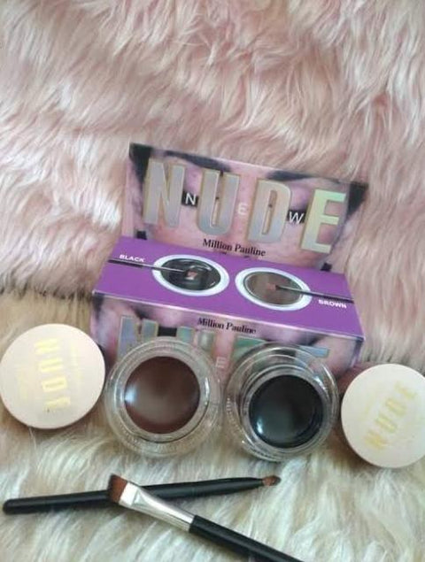 2 in 1 eyebrow gel with 2 brush