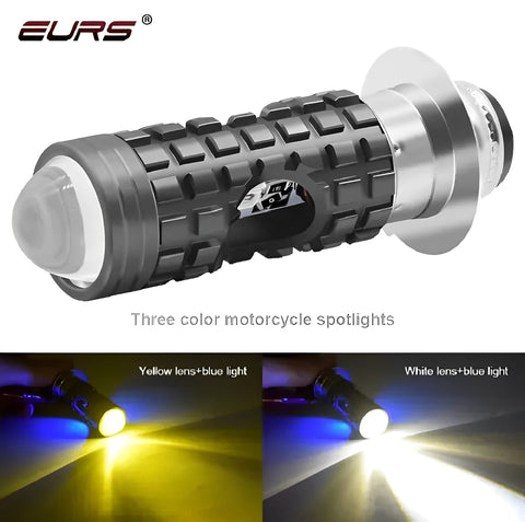 Bike LED Headlight Bulb with 5 Function- Police Light Red, Blue White and Yellow Light with Police Flasher CD70 CG125 Motor bike