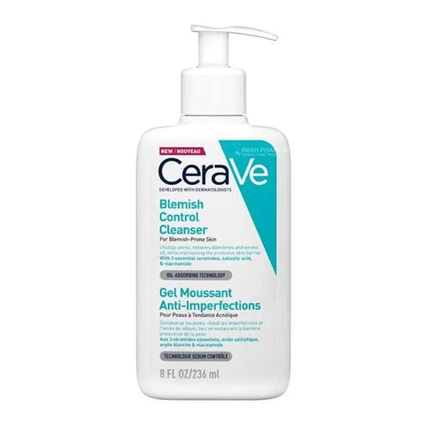 CeraVe Blemish Control Face Cleanser with 2% Salicylic Acid &amp; Niacinamide for Blemish-Prone Skin (236ml)
