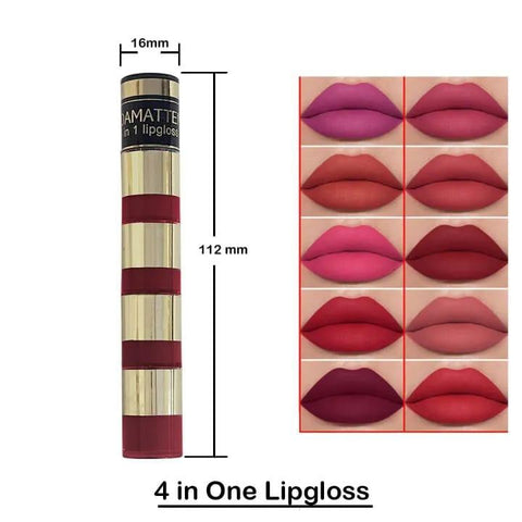 4 in 1 glossy lip gloss (random color)