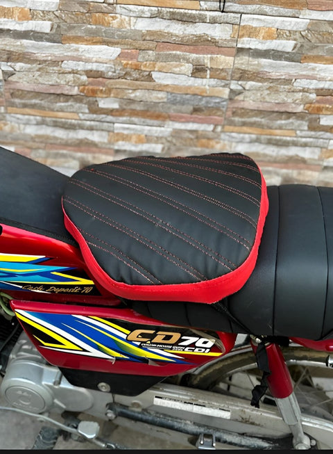 Double Stitch Water Proof Bike Seat Cushion /Motorcycle Seat Cover / Motor Bike Long Route Cushion Long Travel Seat Comfortable (Molty Foam 1inch)