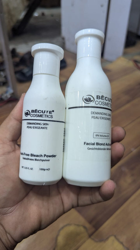 Becute skin polish set - Becute Bleach Powder &amp;  Facial Blonde Activator