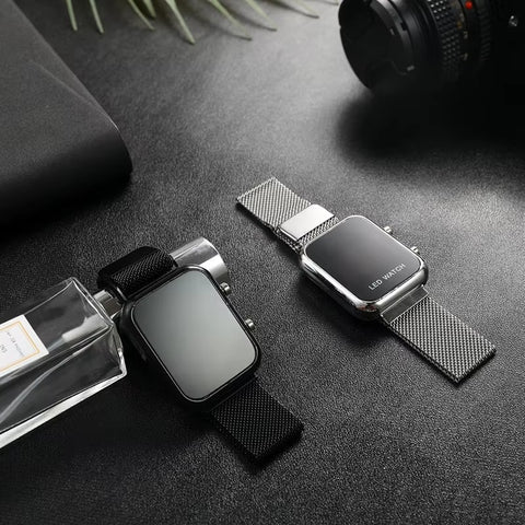 black New Magnet Chain Digital LED Watch For Mens &amp; Womens (without box )