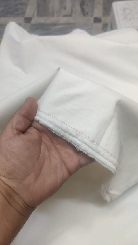 2 Piece OFF WHITE  UNSTITCHED FABRIC Gents Cotton