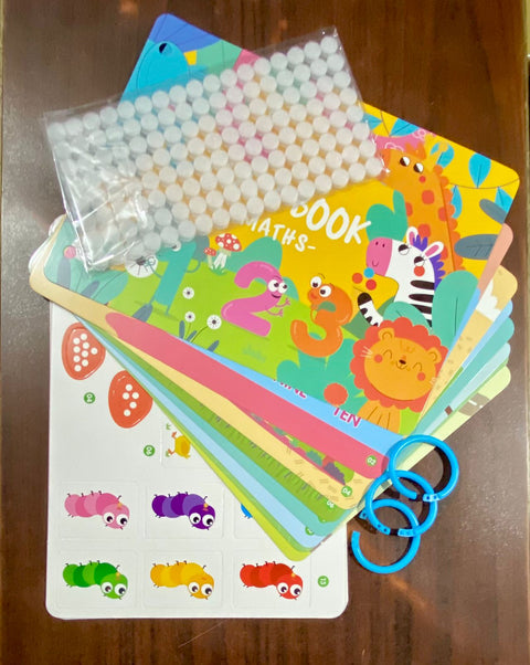 Busy Book, Quiet Book, Toddler Busy Book, for 2-4 Years Old Preschool Activity Toy Books Help Develop Learning Skills,(Only Math )