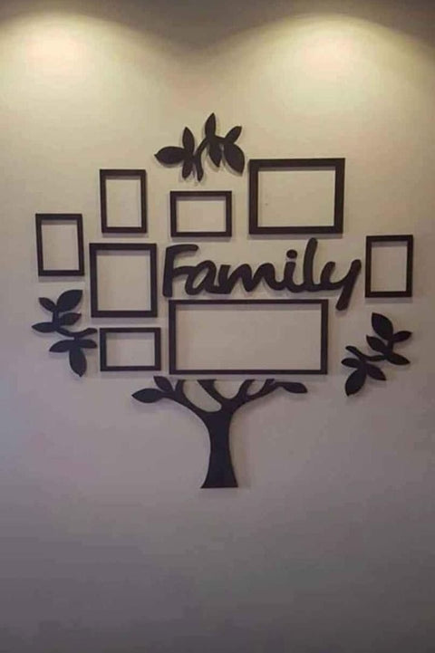 3d wall art family tree |  Wooden Family Tree Photo Wall decoration