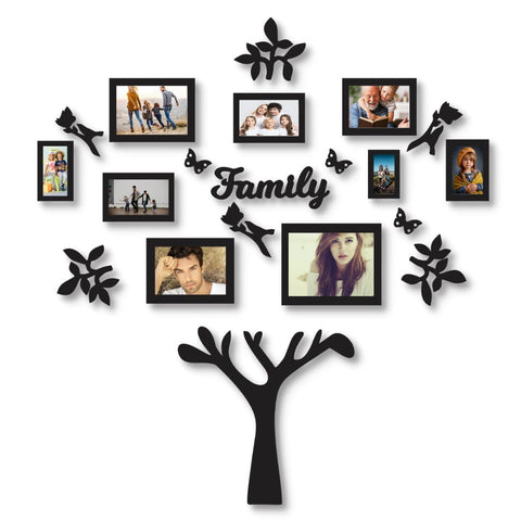 3d wall art family tree |  Wooden Family Tree Photo Wall decoration