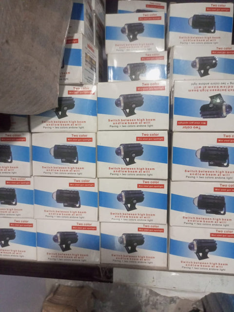 2 pcs Mini drive fog light with ( 3 point ) gift fog light for all bikes With Yellow &amp; white colour . For Bike ,Car , Jeep .