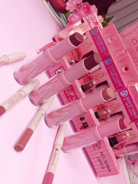 2 In 1 LIPSTICK AND LIP LINER SET IMAN OF NOBLE DYE AND PENCIL