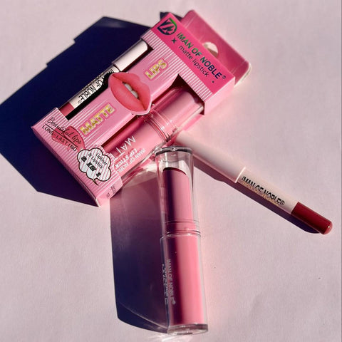 2 In 1 LIPSTICK AND LIP LINER SET IMAN OF NOBLE DYE AND PENCIL
