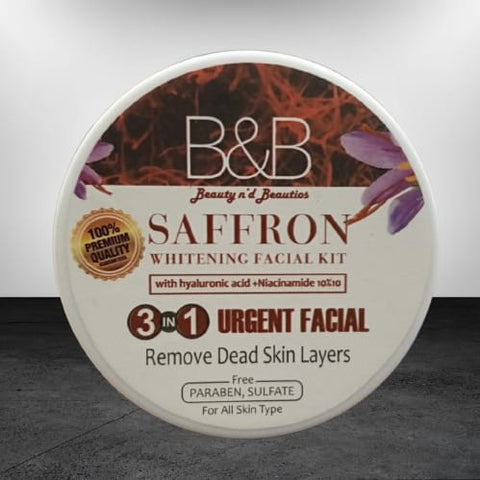 B and B Saffron Whitening Facial Kit 3 in 1 - Urgent Facial &amp; Dead Skin Removal