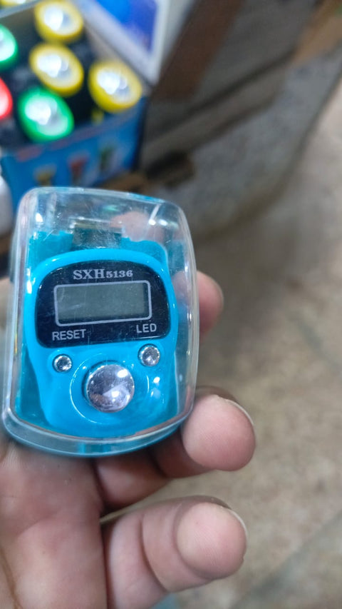 Finger Counter, Digital Tasbeeh, Digital Hand Tally Counter with LED Light (Random Color)