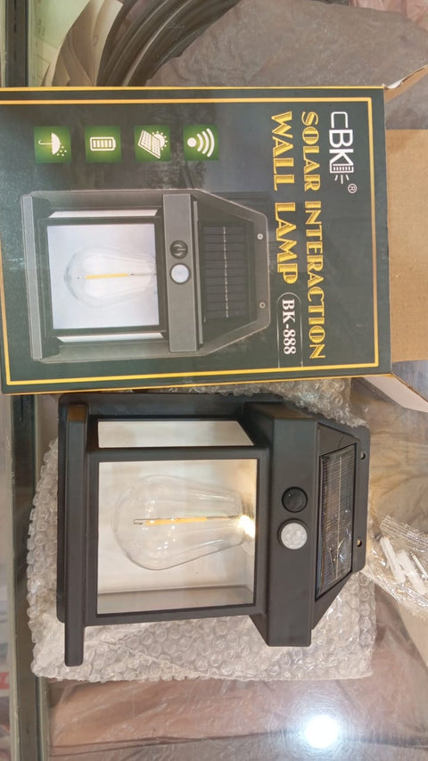 888 Solar Tungsten Filament Lamp - Outdoor Intelligent Induction Wall Lamp for Courtyard, Garden, Villa Lighting, and Night Light
