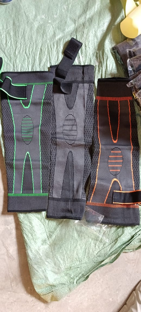 1 PCS Compression Knee Pads Support Sleeve Protector Elastic Kneepad Brace Spring Support Volleyball Running Silicone Long Full Legs Sleeve Arthritis Running Gym Sport