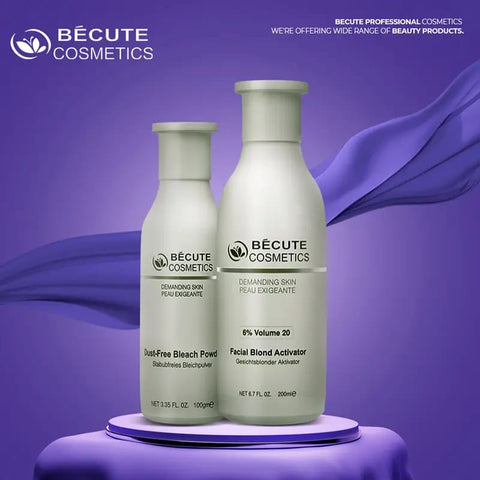 BeCute Whitening &amp; Brightening Skin Polisher With Activator - Volume 20% Activator (200ml) - Dust-Free Blonder (100gm)