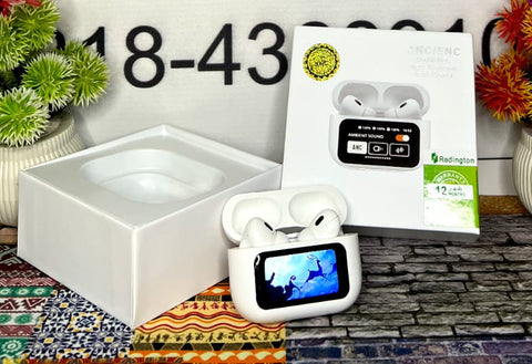 A9 Pro Digital Display Case Airpods  / ANC/ENC Touch Screen Wireless Earbuds