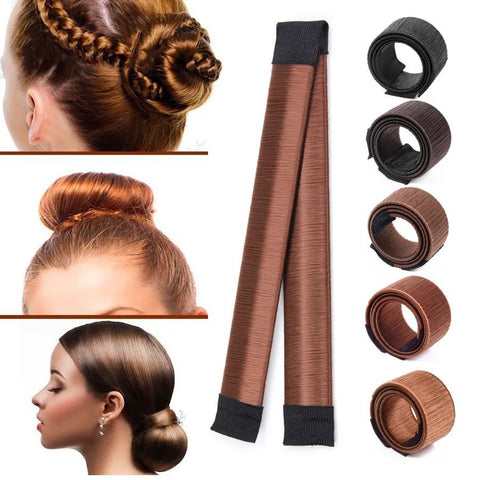 beautiful  French Braid Hair Ladies Bun Making Tool / Hair Styling French Twist Magic Bun Hair Maker