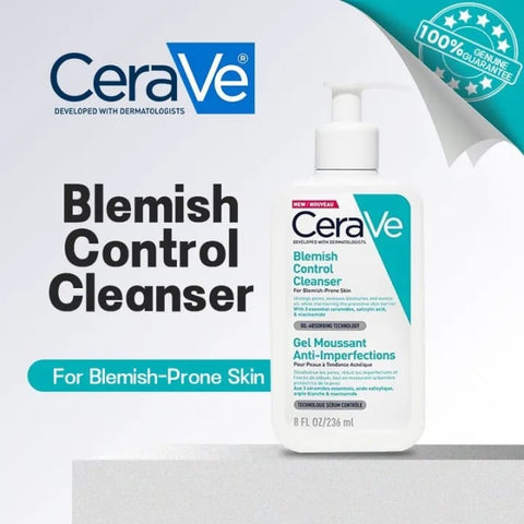 CeraVe Blemish Control Face Cleanser for Blemish-Prone Skin With 2% Salicylic Acid &amp; Niacinamide For Blemish-Prone Skin