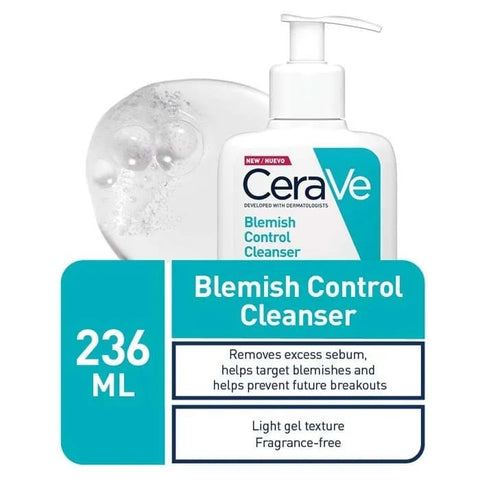 CeraVe Blemish Control Face Cleanser for Blemish-Prone Skin With 2% Salicylic Acid &amp; Niacinamide For Blemish-Prone Skin