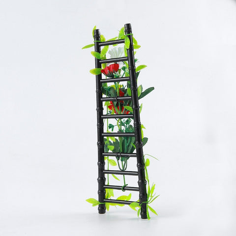 Decorative Plastic Stairs with artifical flowers