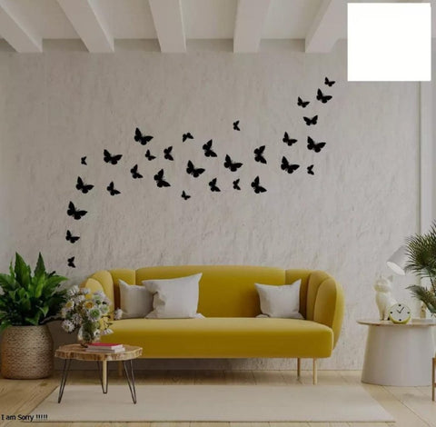 Buy One Get One Free 3D Wooden Sparrow ( Pack off 30 ) And Butterfly ( Pack off 30 ) Wooden Wall Decoration Items for Home, Bedrooms Inspire Kids and Look Decent