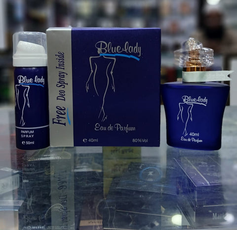 Combo Pack Blue Lady sellon Perfume &amp; Deo Spray  40ml Perfume body spray 50 ml)