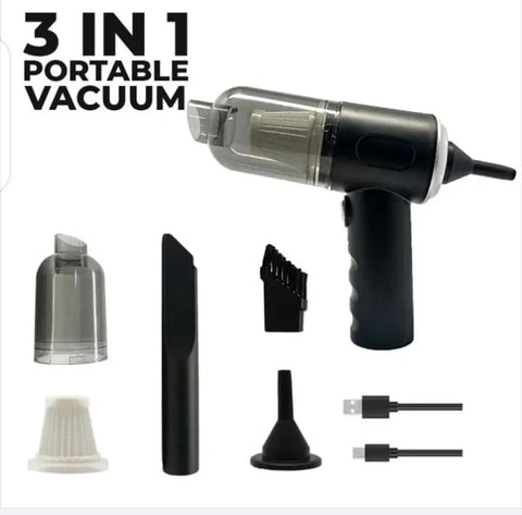 3 in 1 AS- 228 Mini USB Rechargeable Vacuum Cleaner, Vacuum For Car – Vacuum For Home – Duster