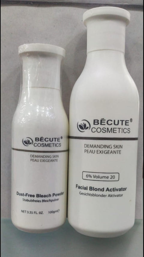 Becute skin polish set - Becute Bleach Powder &amp;  Facial Blonde Activator