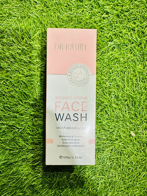 DR RASHEL Niacinamide Whitening Fade Dark Spots Face Wash | Brightening Lightening Facial Clean, 100g