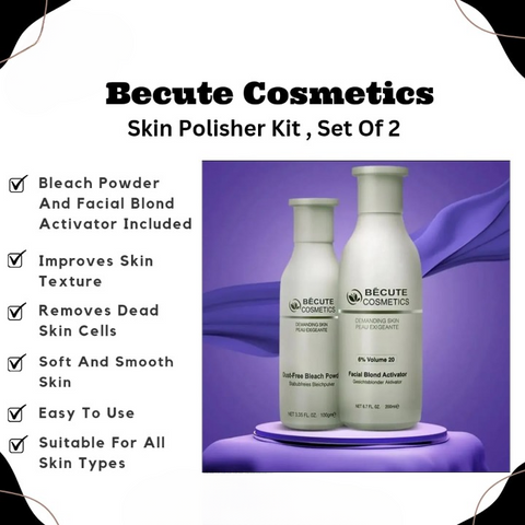 Becute skin polish set - Becute Bleach Powder &amp; Facial Blonde Activator