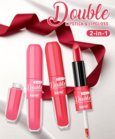2 In1 Double-headed Moisturizing Waterproof Lipstick Pen Semi-matte Moisturizing Lipgloss
