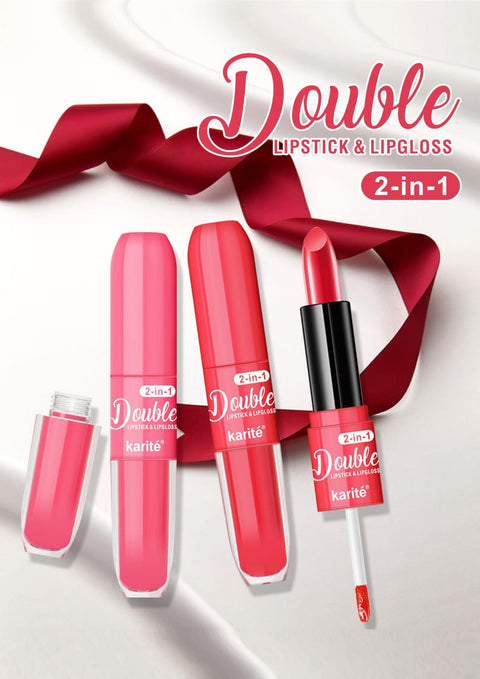 2 In1 Double-headed Moisturizing Waterproof Lipstick Pen Semi-matte Moisturizing Lipgloss