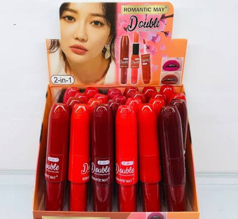 2 In1 Double-headed Moisturizing Waterproof Lipstick Pen Semi-matte Moisturizing Lipgloss