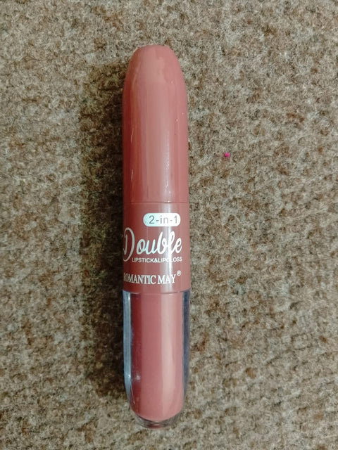 2 In1 Double-headed Moisturizing Waterproof Lipstick Pen Semi-matte Moisturizing Lipgloss